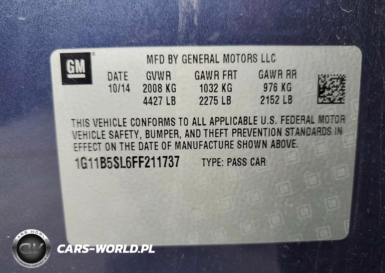 2015 Chevrolet Malibu Ls VIN:1G11B5SL6FF211737 - 12