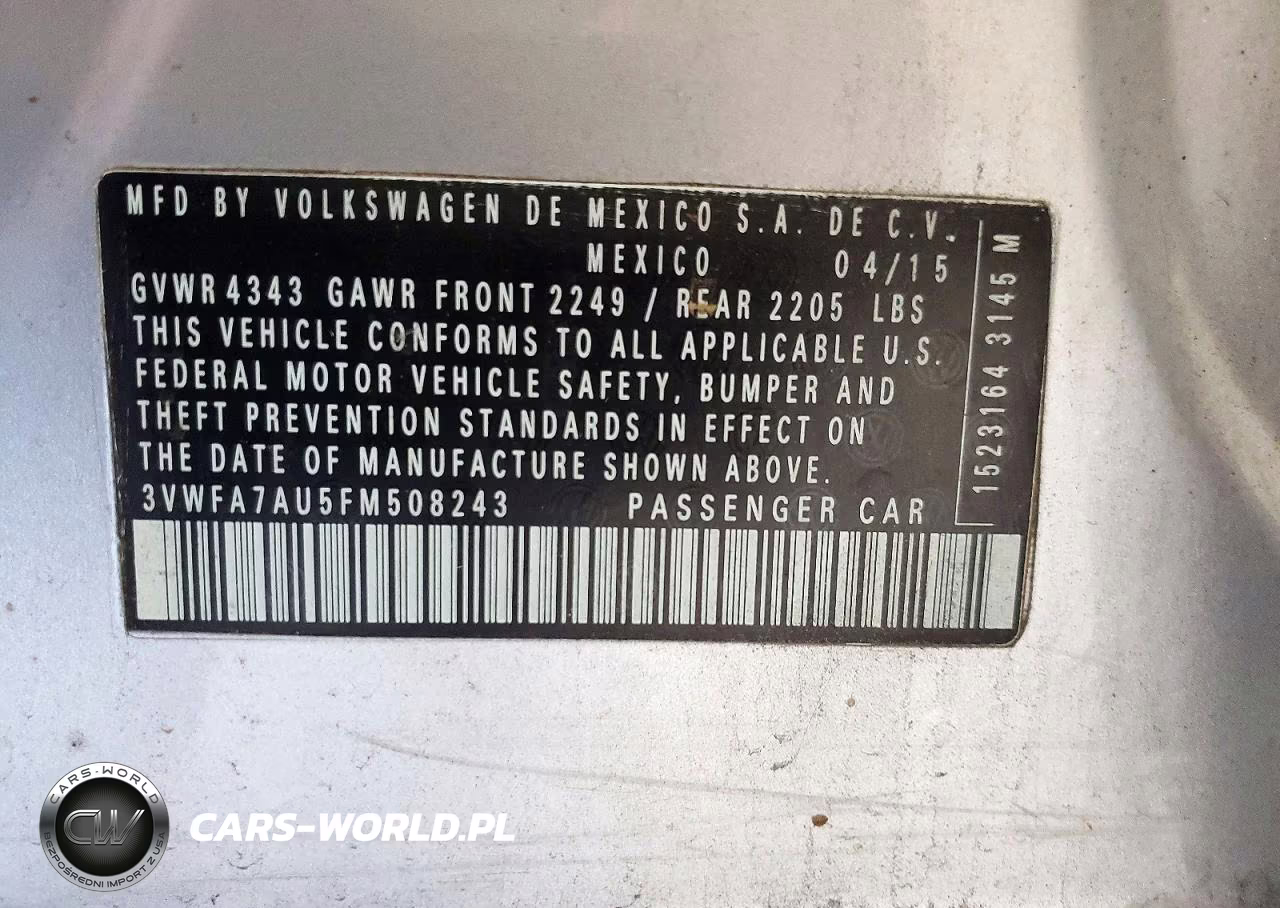 2015 Volkswagen Golf Sportwagen Tdi S VIN:3VWFA7AU5FM508243 - 13