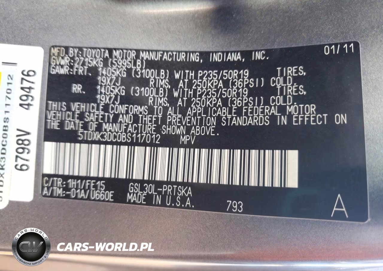 2011 Toyota Sienna Sport VIN:5TDXK3DC0BS117012 - 13