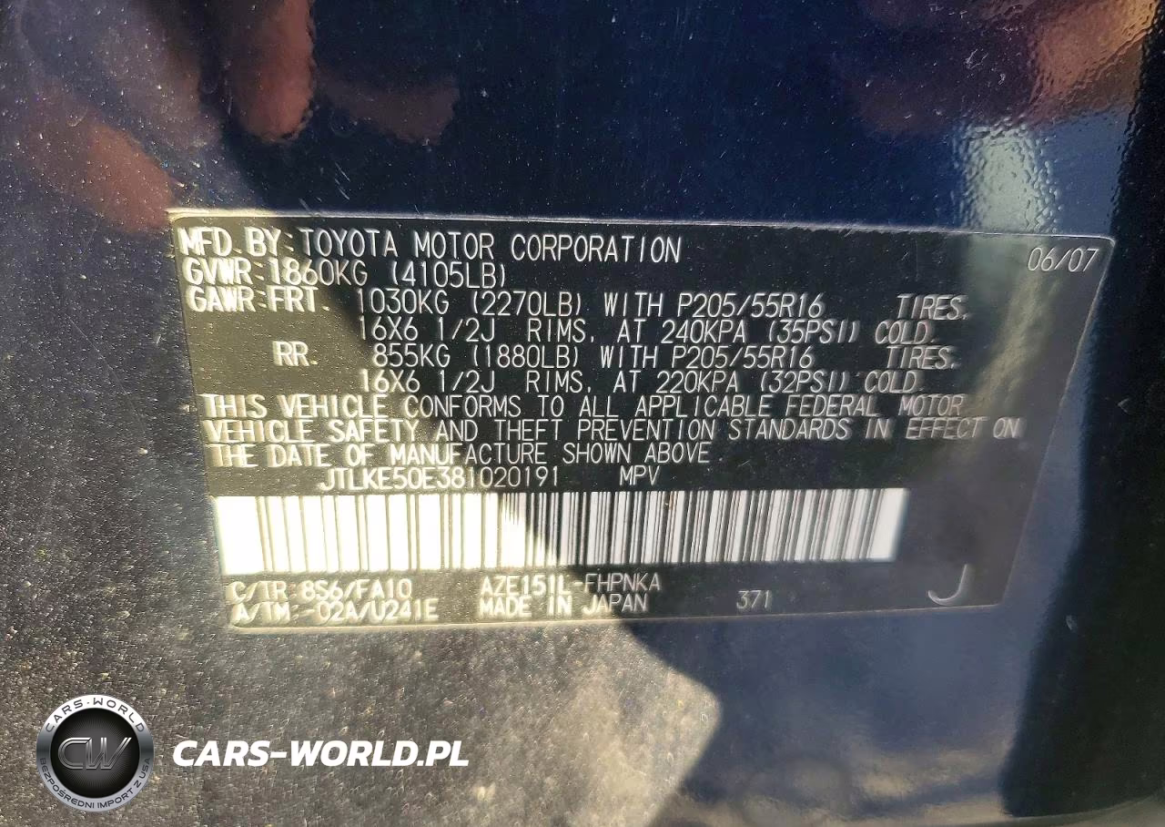 2008 Scion Xb Base VIN:JTLKE50E381020191 - 12