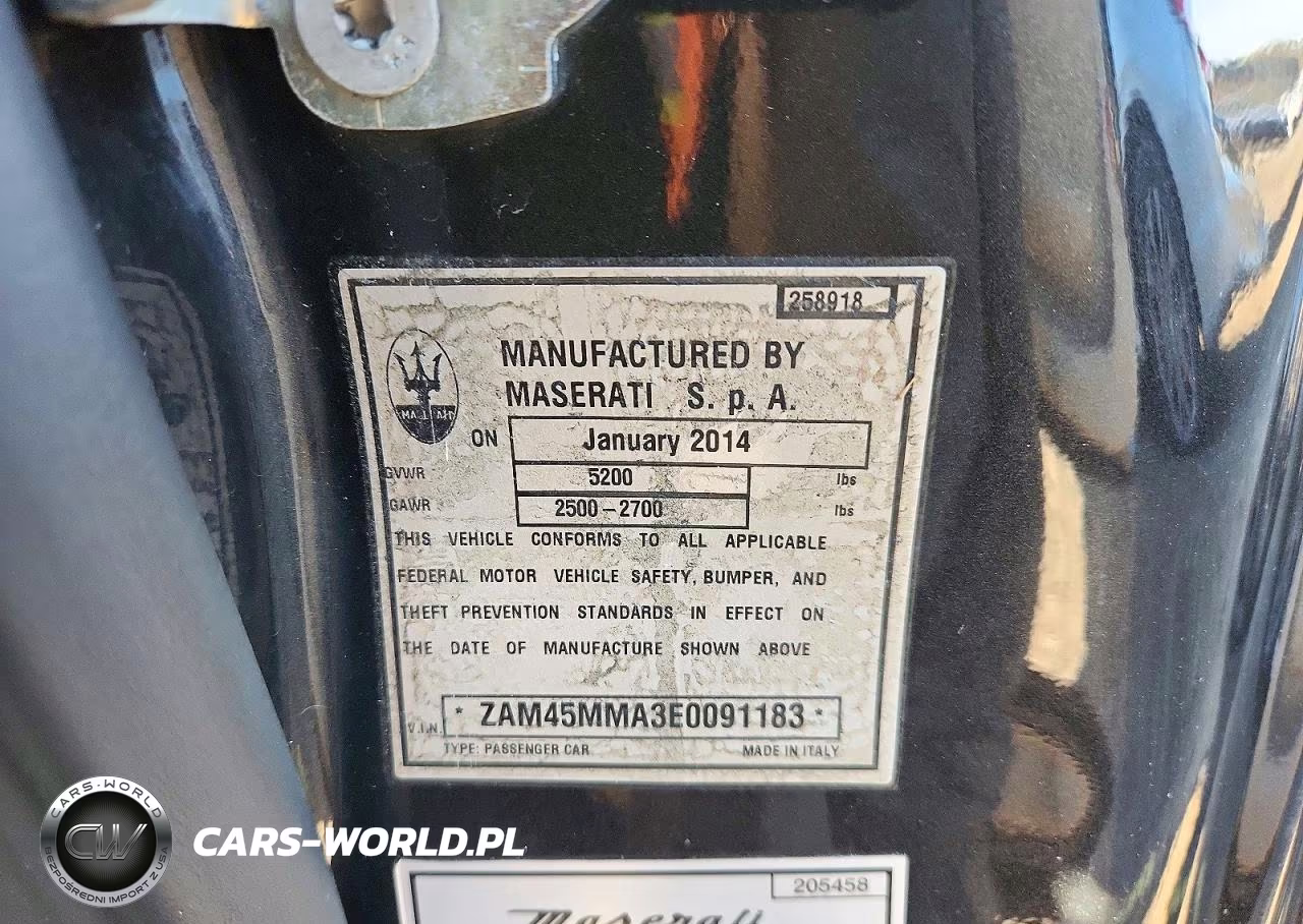 2014 Maserati Granturismo S VIN:ZAM45MMA3E0091183 - 12