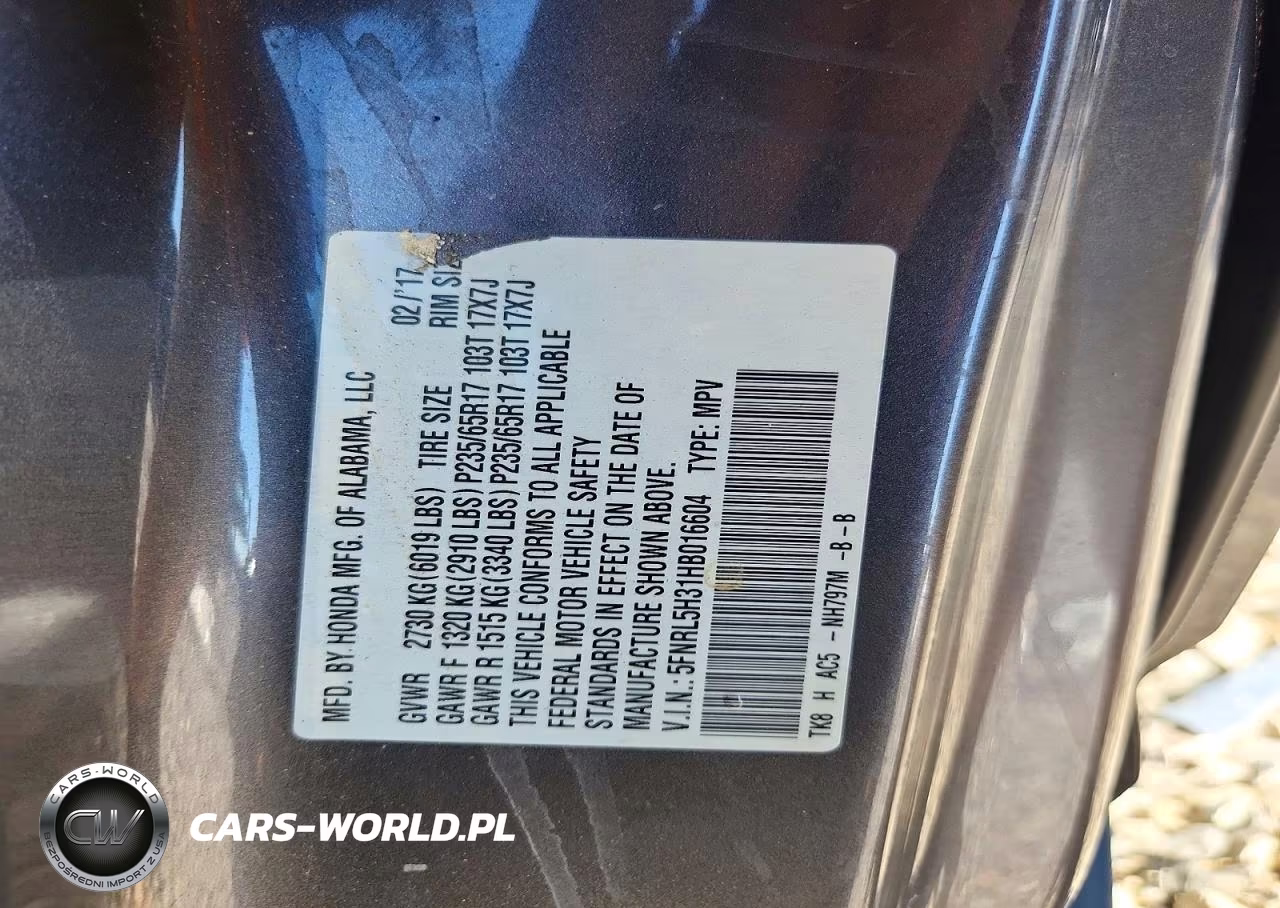 2017 Honda Odyssey Se VIN:5FNRL5H31HB016604 - 13