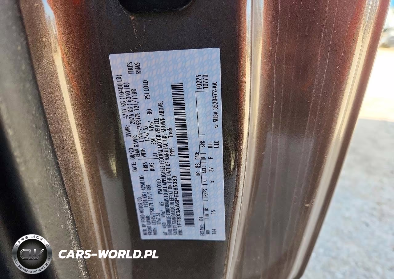 2023 Ford F350 Xl VIN:1FT8X3AA6PED85083 - 12