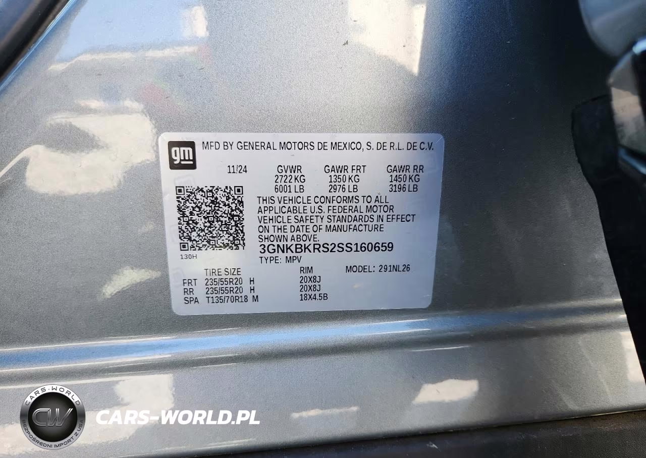 2025 Chevrolet Blazer Rs VIN:3GNKBKRS2SS160659 - 13