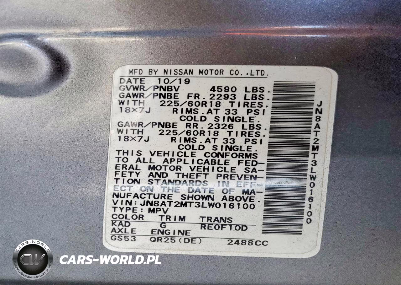 2020 Nissan Rogue S VIN:JN8AT2MT3LW016100 - 13