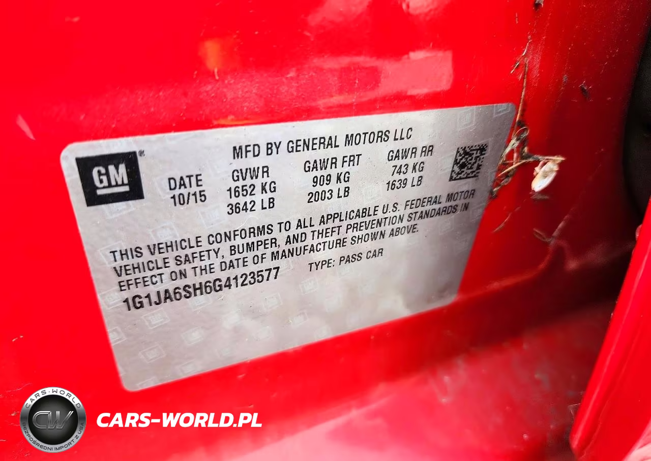 2016 Chevrolet Sonic Ls VIN:1G1JA6SH6G4123577 - 13