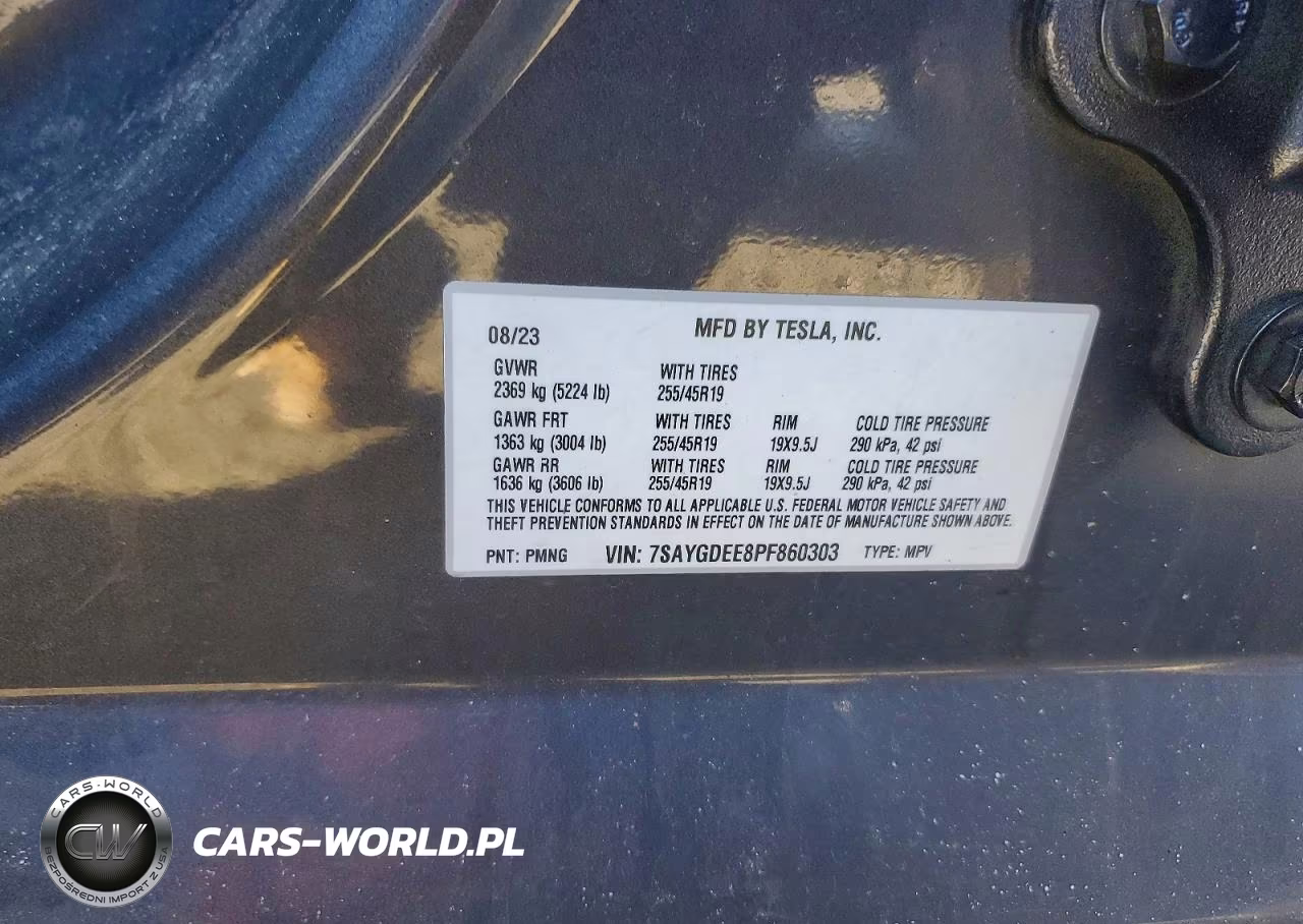 2023 Tesla Model Y VIN:7SAYGDEE8PF860303 - 12