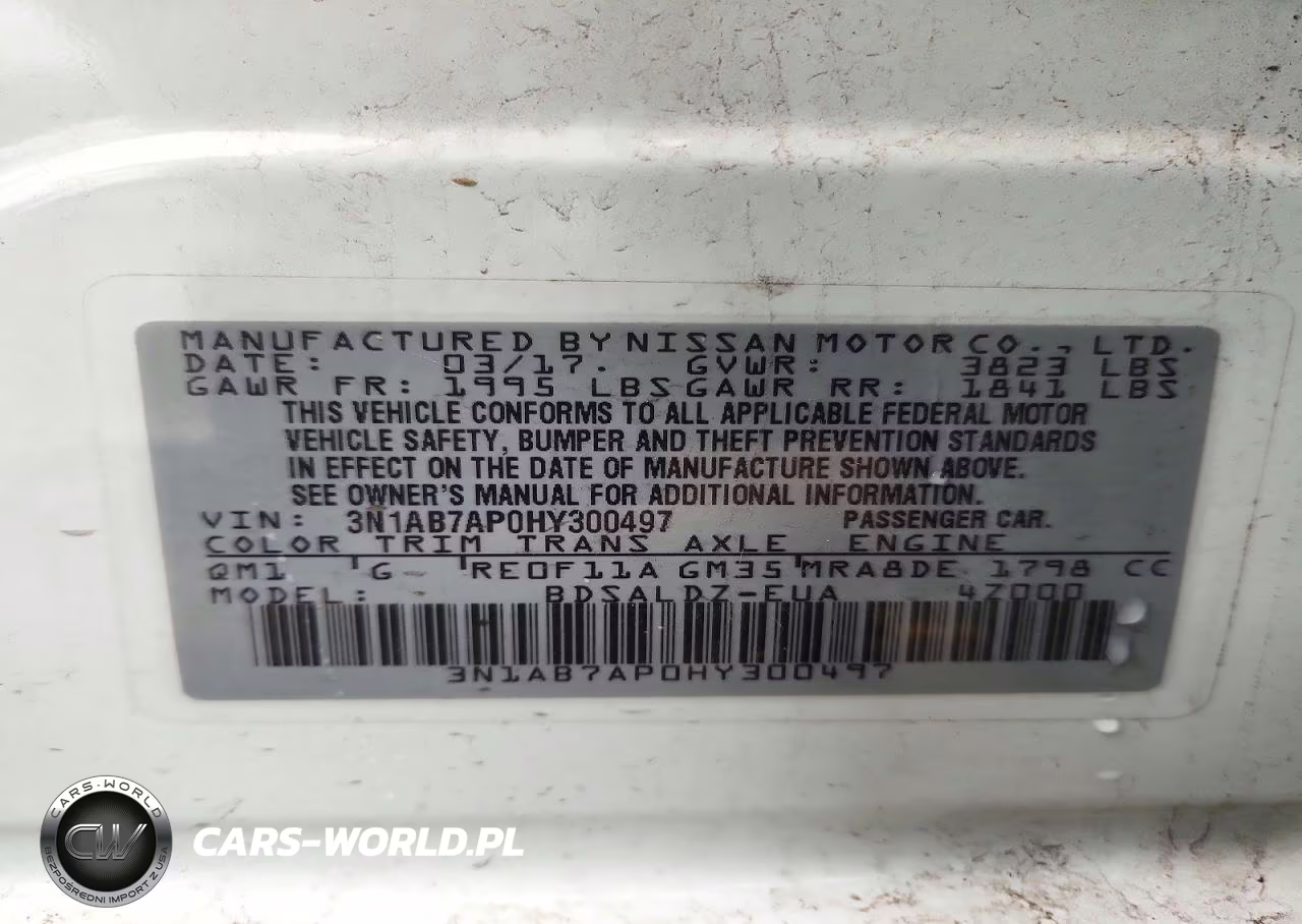 2017 Nissan Sentra Sv VIN:3N1AB7AP0HY300497 - 12