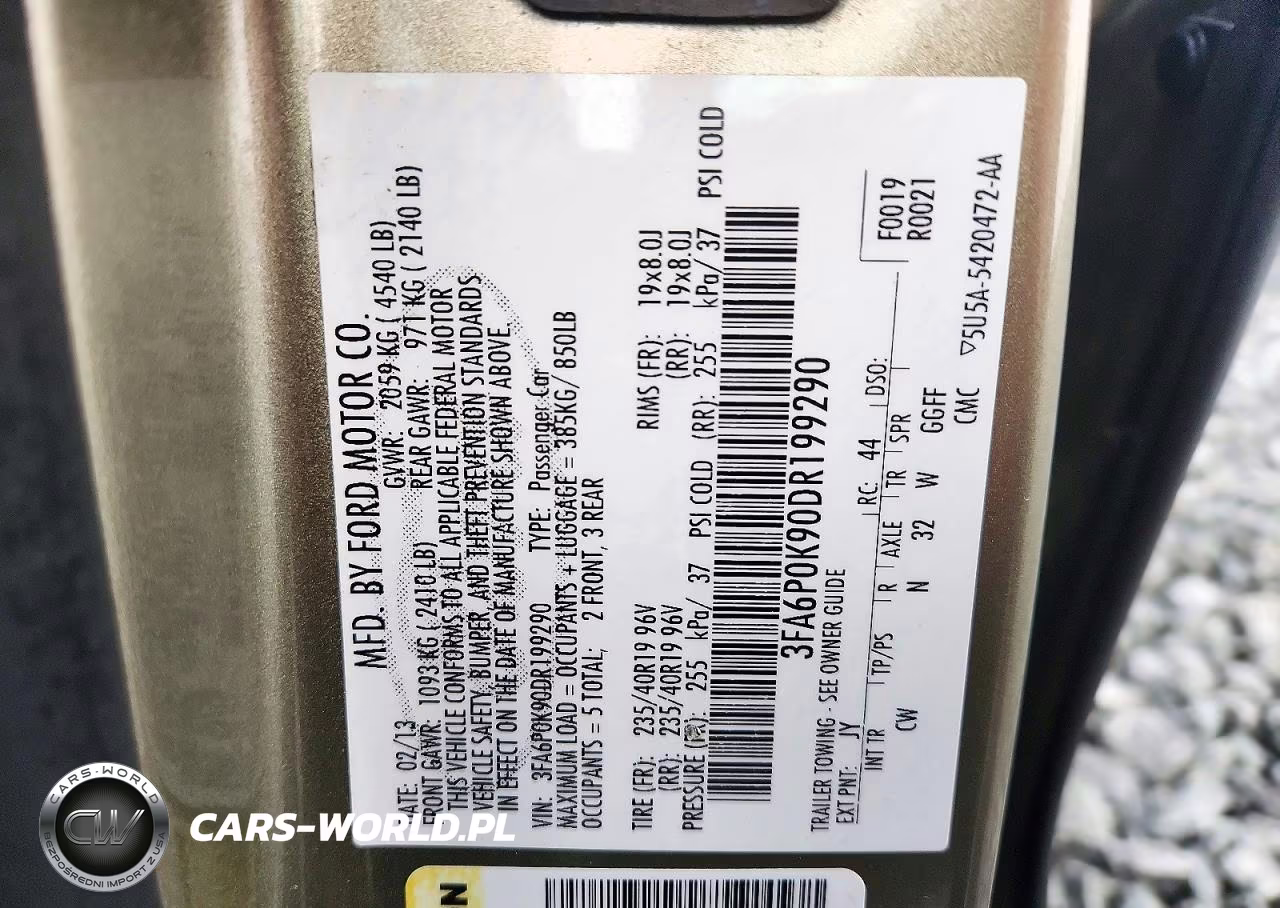 2013 Ford Fusion Titanium VIN:3FA6P0K90DR199290 - 12
