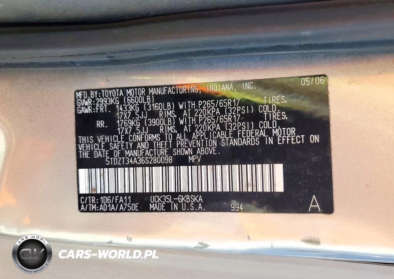 2006 Toyota Sequoia VIN:5TDZT34A36S280098 - 13