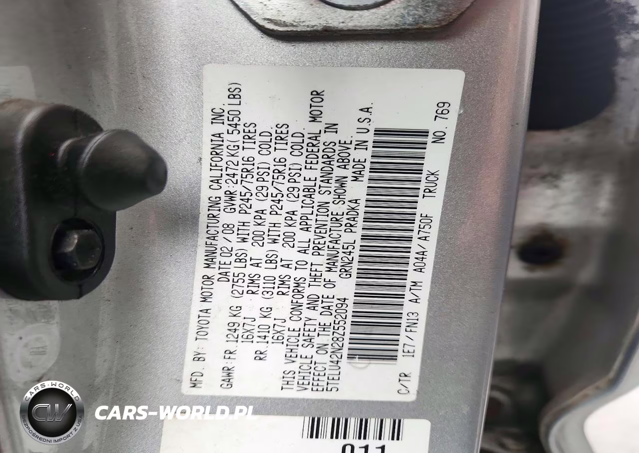 2008 Toyota Tacoma V6 VIN:5TELU42N28Z552094 - 12