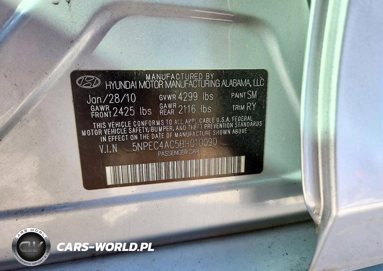 2011 Hyundai Sonata Limited VIN:5NPEC4AC5BH010090 - 12