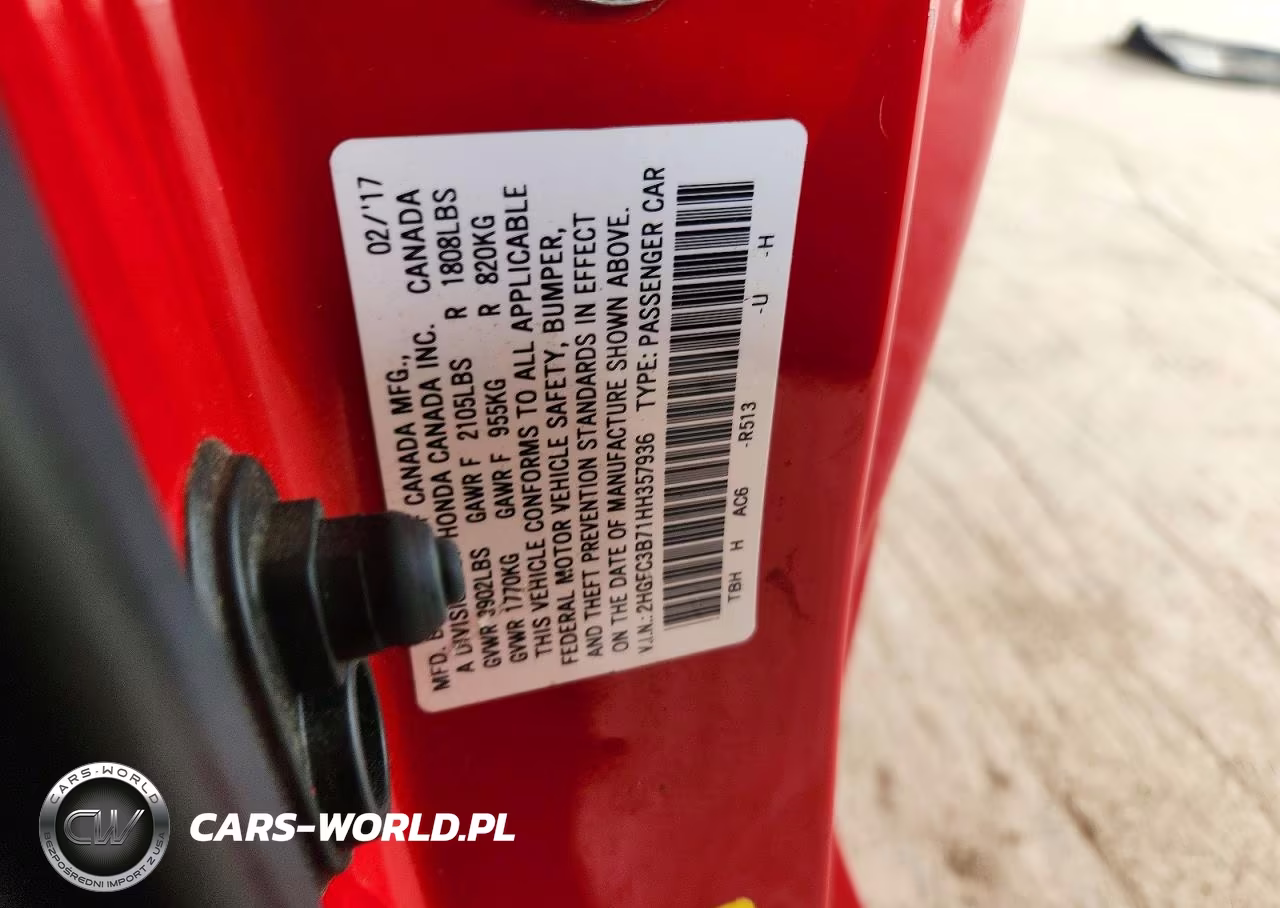 2017 Honda Civic Ex-L VIN:2HGFC3B71HH357936 - 12