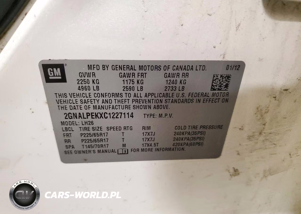 2012 Chevrolet Equinox Lt VIN:2GNALPEKXC1227114 - 13