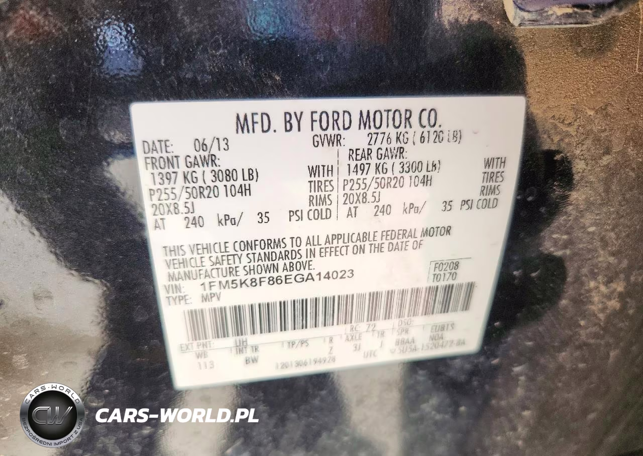 2014 Ford Explorer Limited VIN:1FM5K8F86EGA14023 - 12