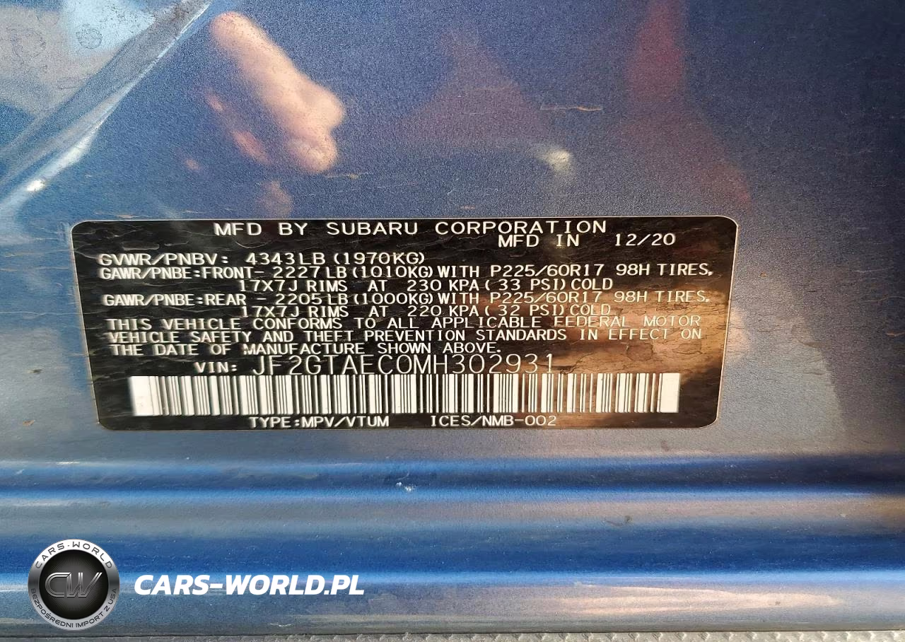 2021 Subaru Crosstrek Premium VIN:JF2GTAEC0MH302931 - 13