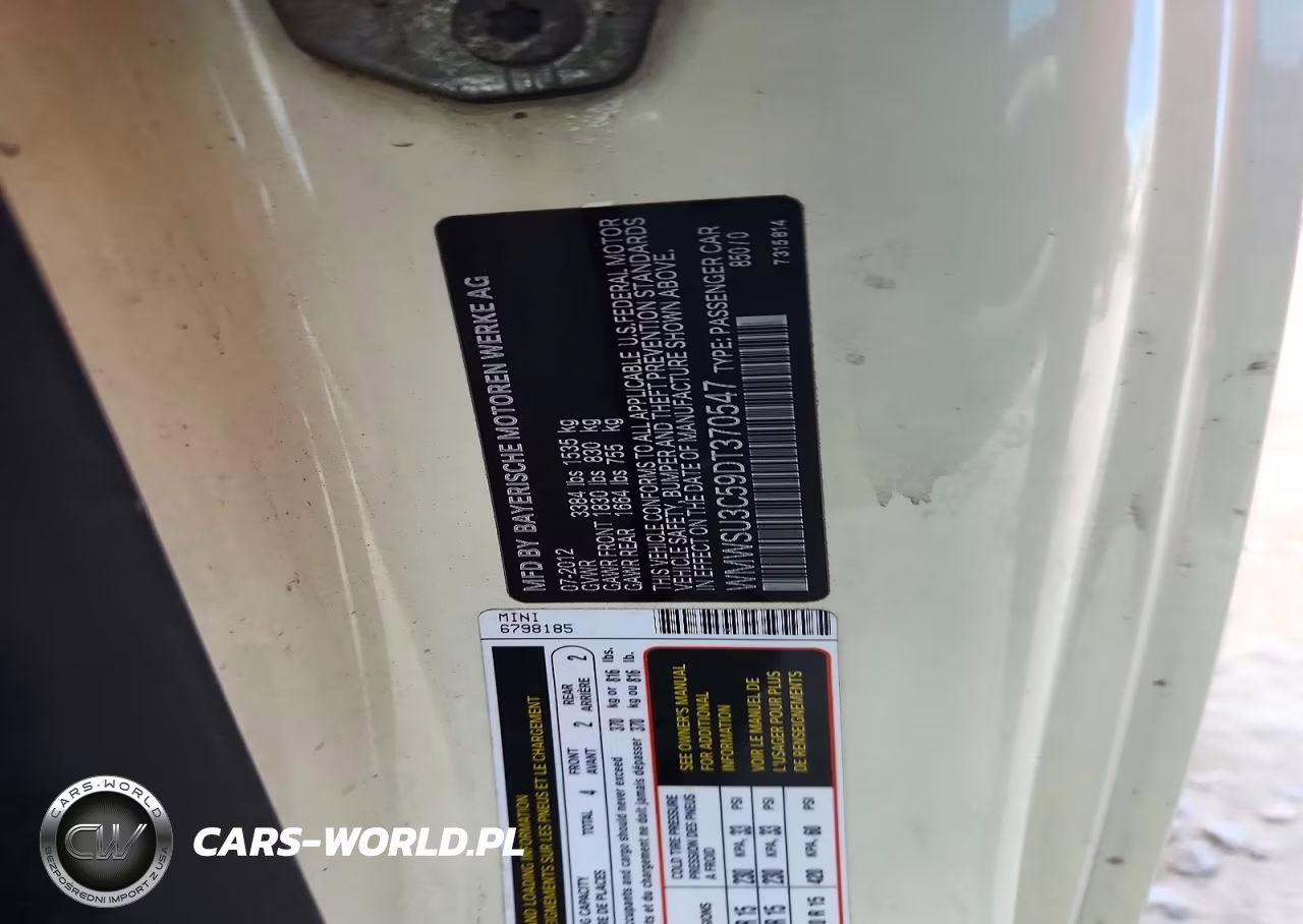 2013 Mini Cooper VIN:WMWSU3C59DT370547 - 12