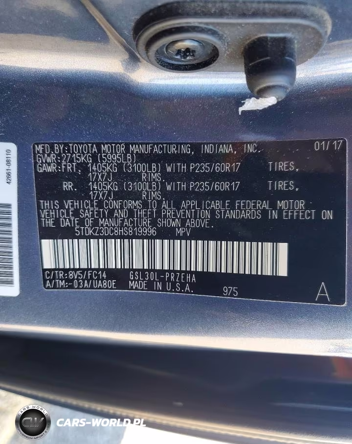 2017 Toyota Sienna Le VIN:5TDKZ3DC8HS819996 - 13