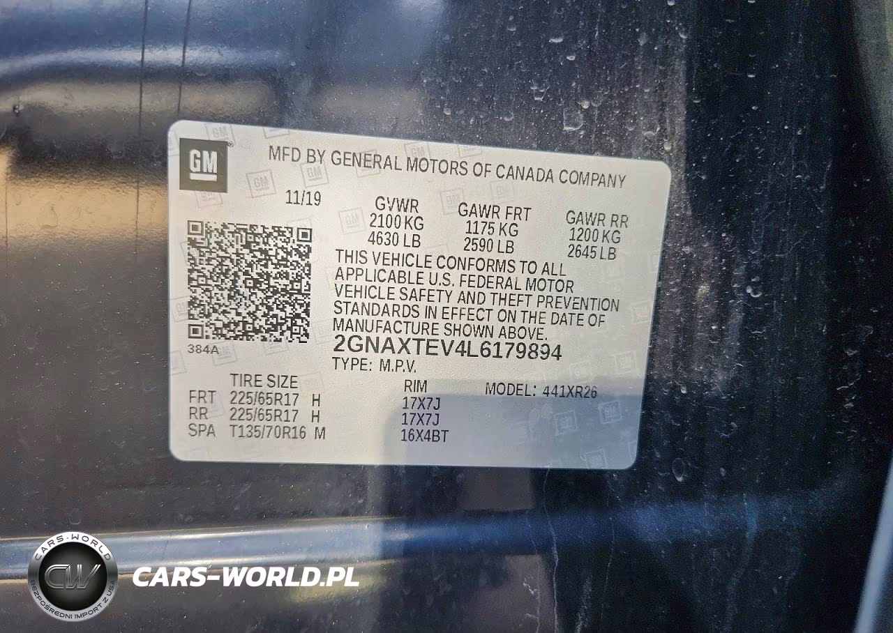 2020 Chevrolet Equinox Lt VIN:2GNAXTEV4L6179894 - 12
