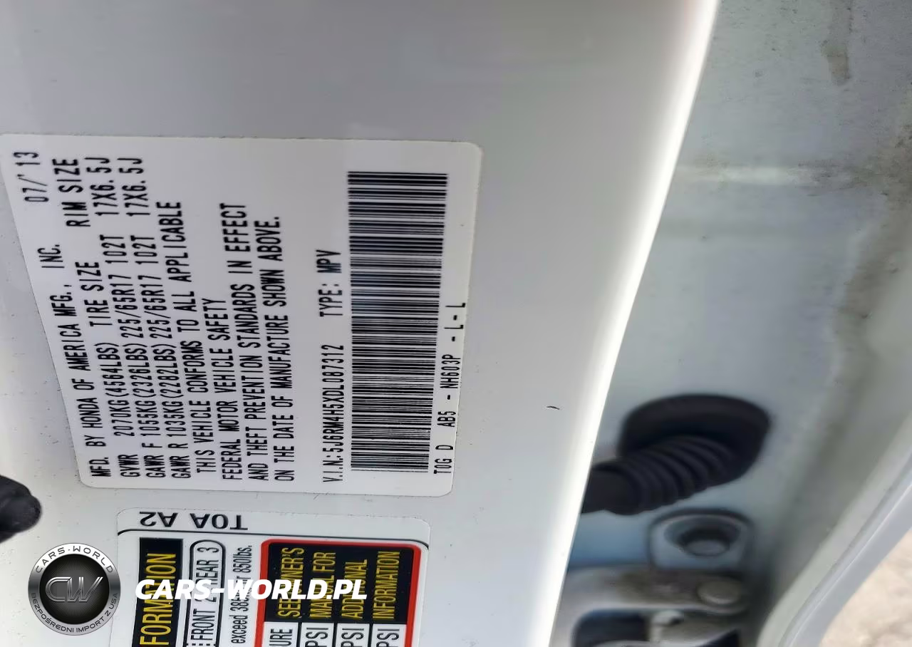 2013 Honda Cr-V Ex VIN:5J6RM4H5XDL087312 - 14