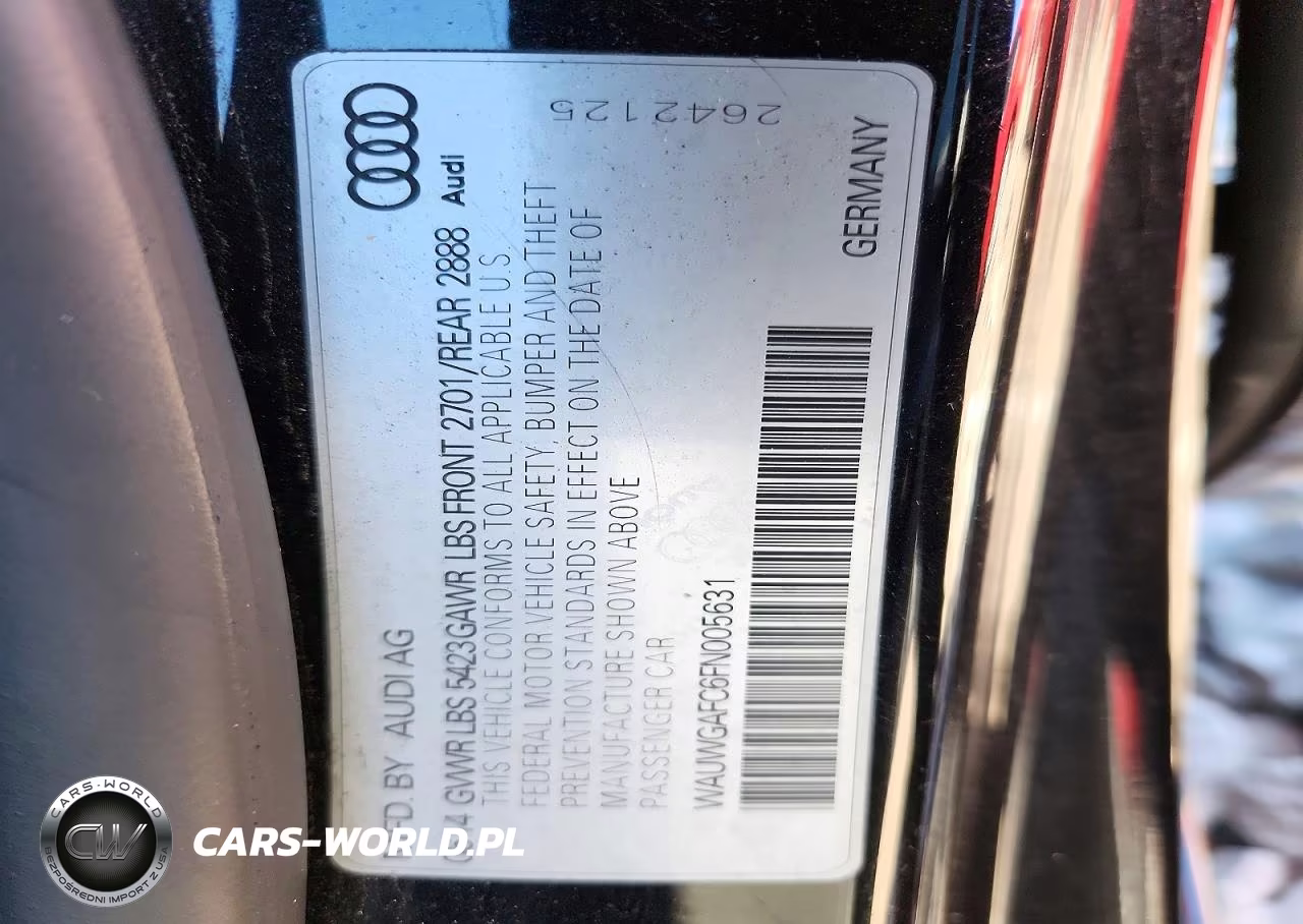 2015 Audi A7 Premium Plus VIN:WAUWGAFC6FN005631 - 12