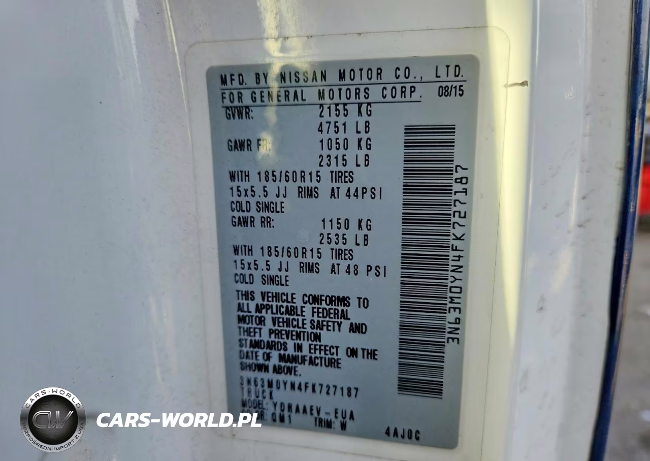 2015 Chevrolet City Express Utility - Service Van VIN:3N63M0YN4FK727187 - 13