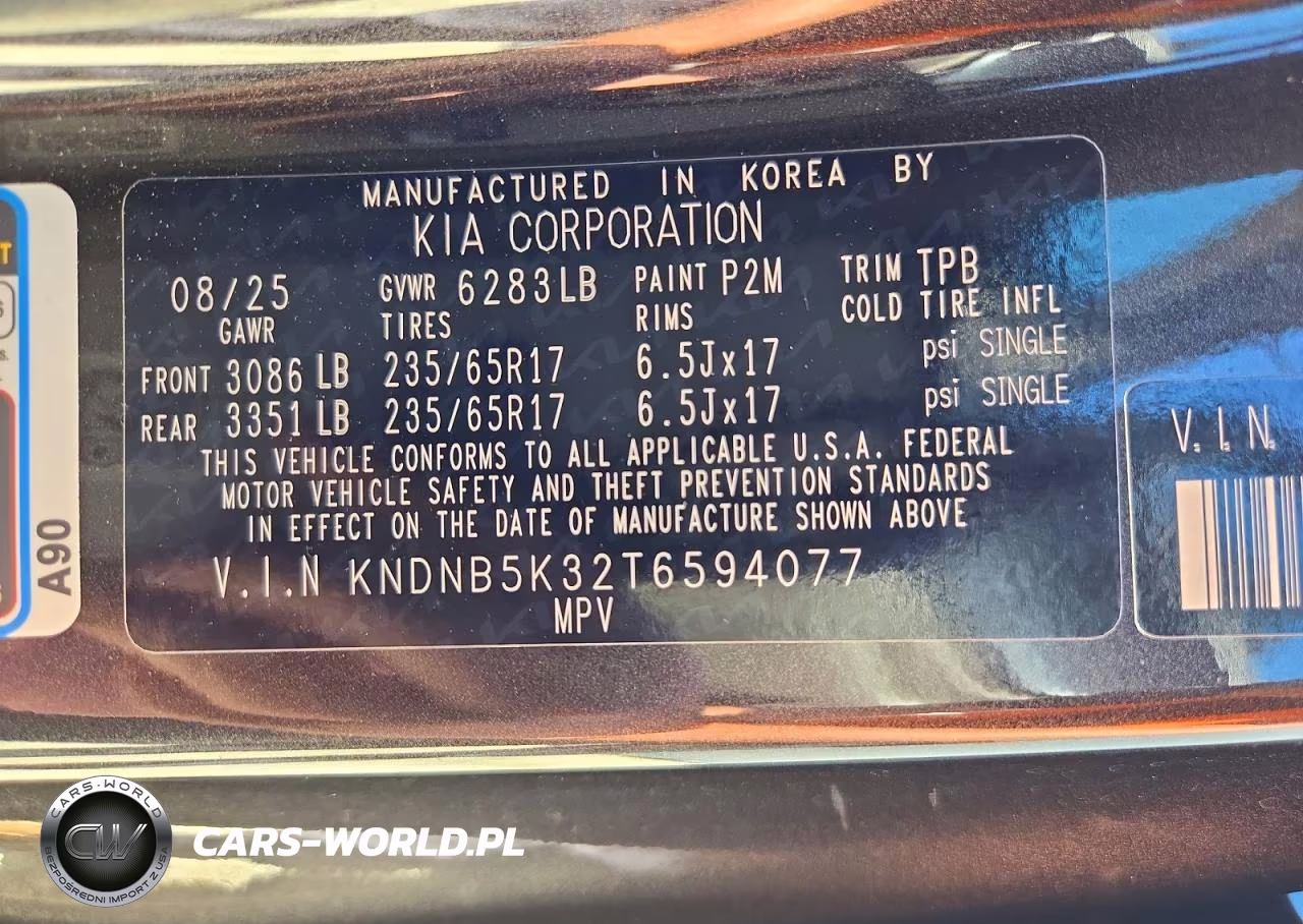 2026 Kia Carnival Lxs VIN:KNDNB5K32T6594077 - 13