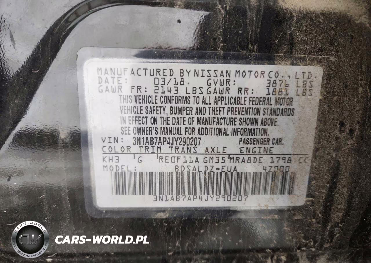 2018 Nissan Sentra Sv VIN:3N1AB7AP4JY290207 - 12