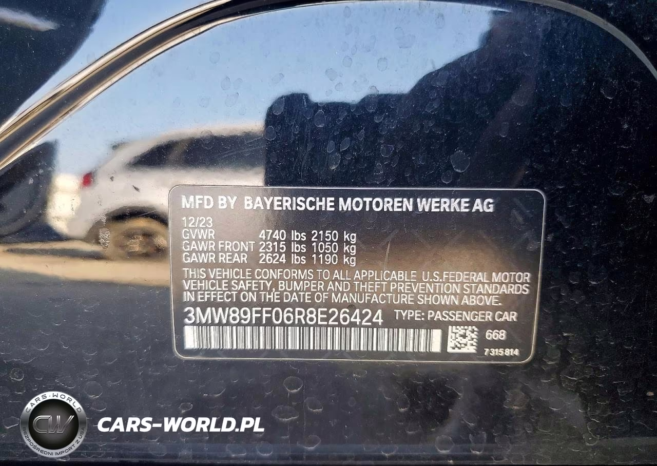 2024 BMW 330Xi VIN:3MW89FF06R8E26424 - 13