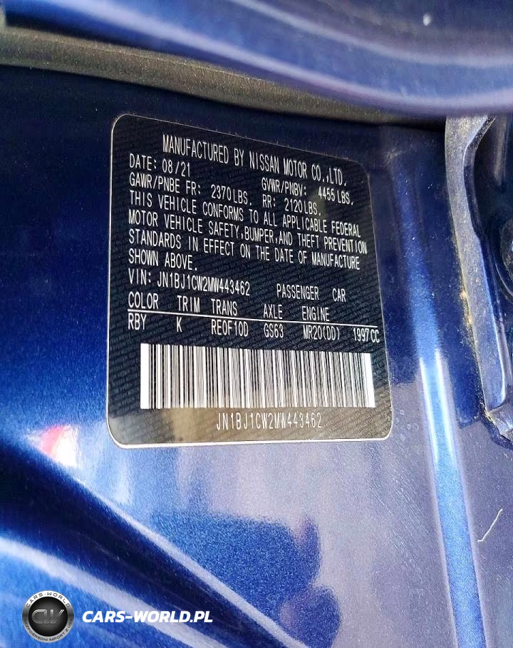 2021 Nissan Rogue Sport Sl VIN:JN1BJ1CW2MW443462 - 13