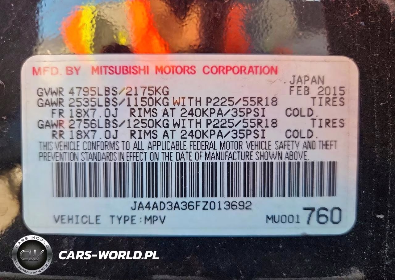 2015 Mitsubishi Outlander Se VIN:JA4AD3A36FZ013692 - 13