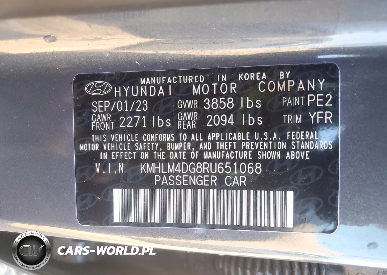 2024 Hyundai Elantra Sel VIN:KMHLM4DG8RU651068 - 13