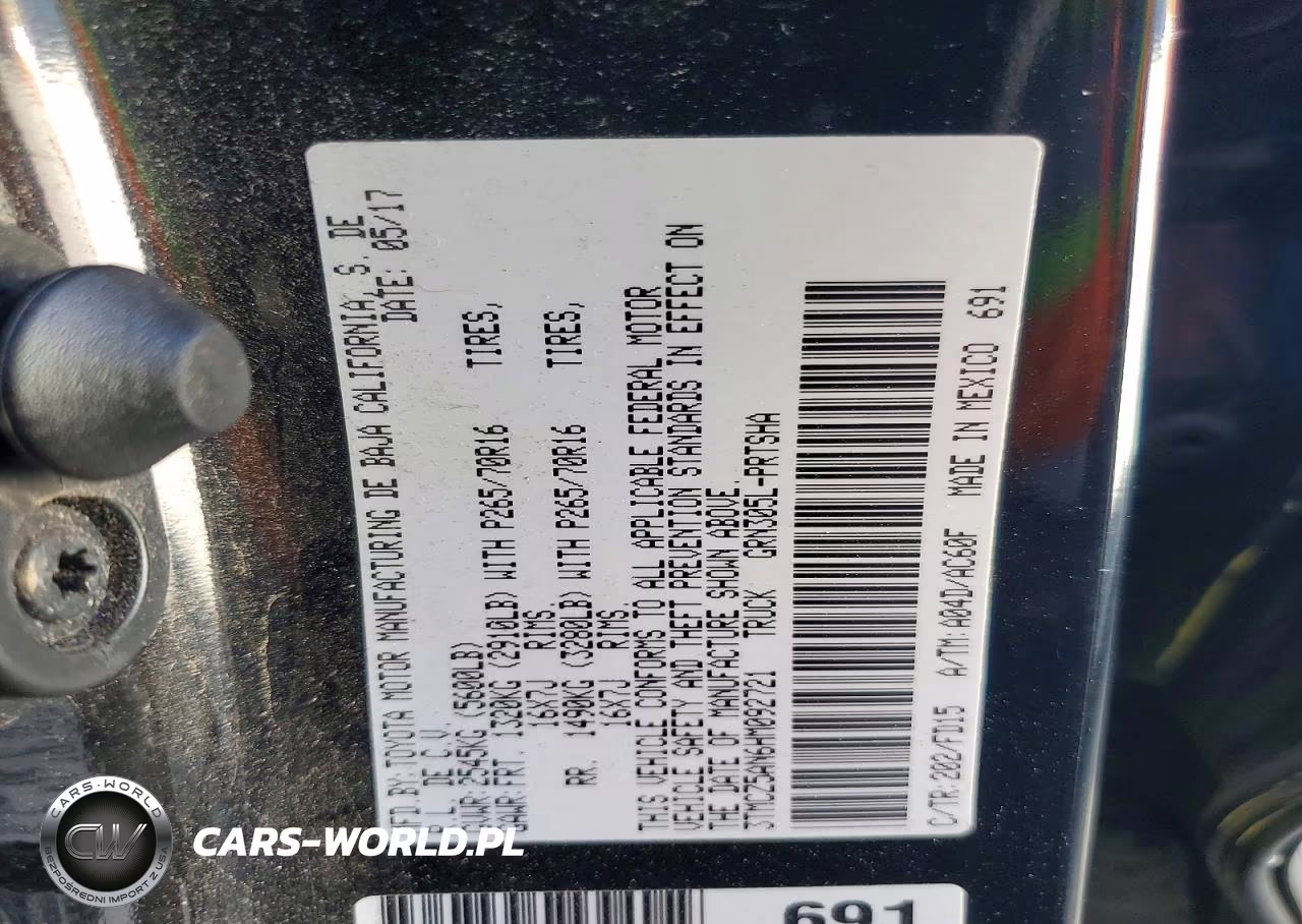 2017 Toyota Tacoma Double Cab VIN:3TMCZ5AN6HM092721 - 12
