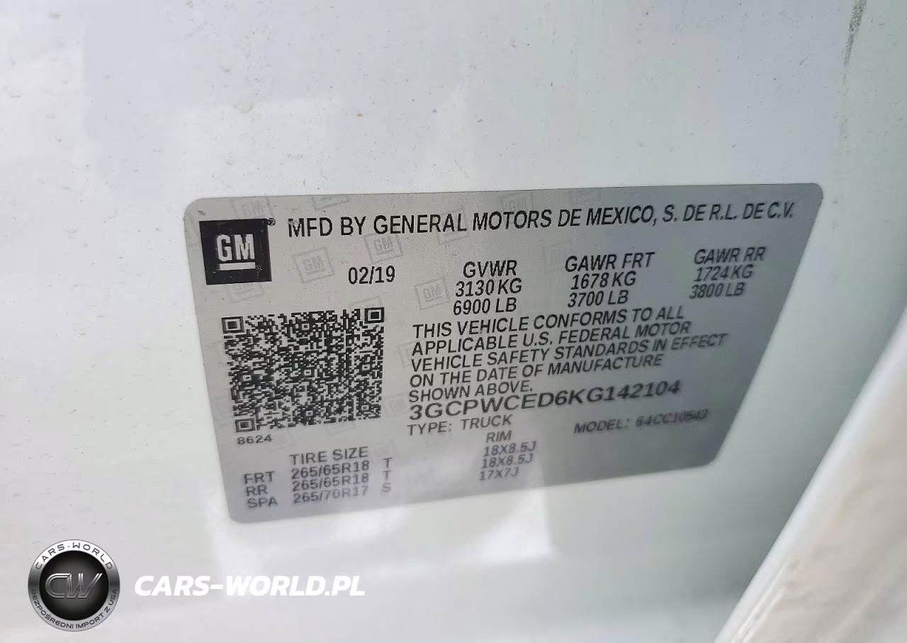 2019 Chevrolet Silverado C1500 Lt VIN:3GCPWCED6KG142104 - 13