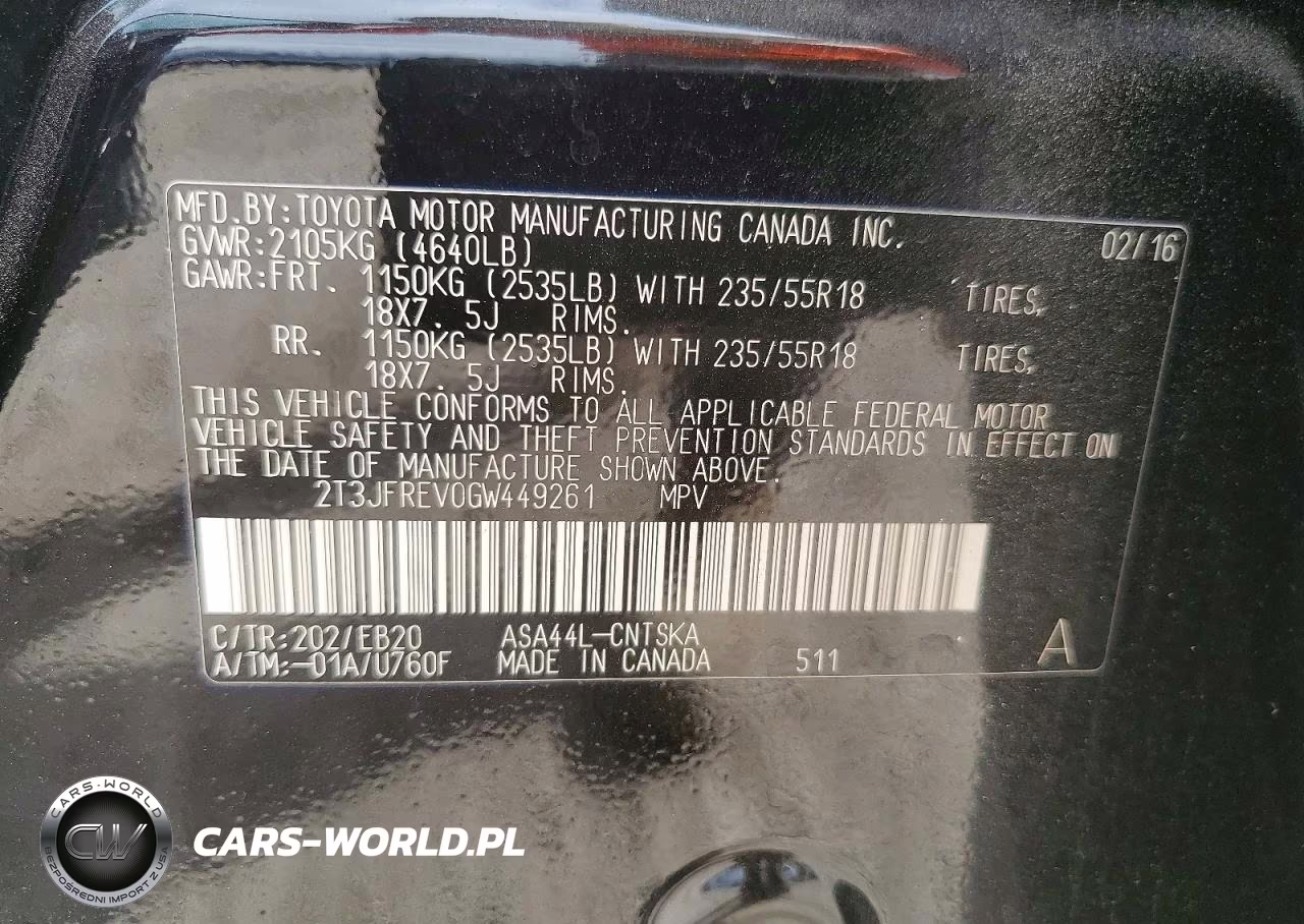 2016 Toyota Rav4 Se VIN:2T3JFREV0GW449261 - 14