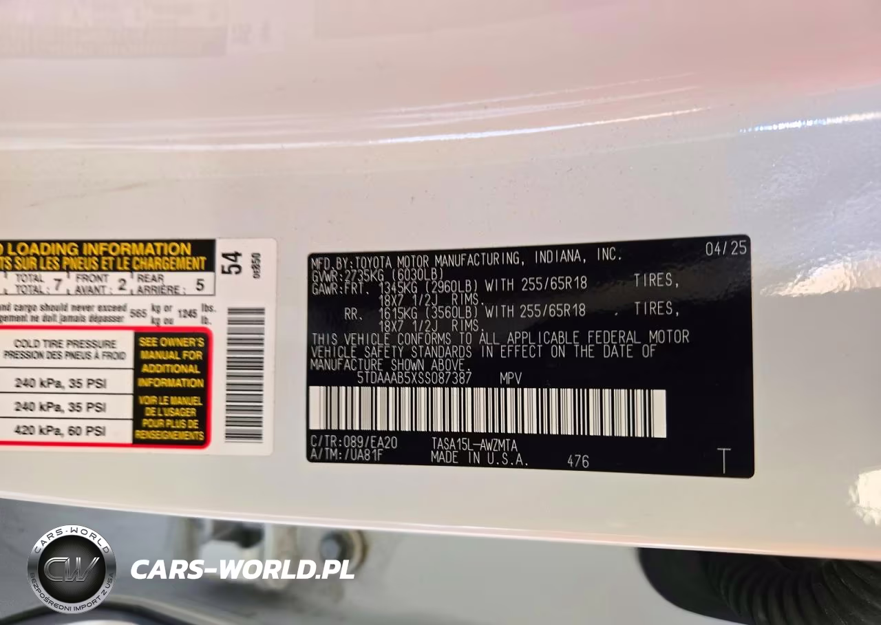 2025 Toyota Grand Highlander Xle VIN:5TDAAAB5XSS087387 - 13