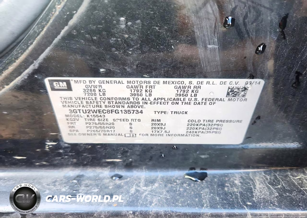 2015 GMC Sierra K1500 Denali VIN:3GTU2WEC8FG135734 - 12