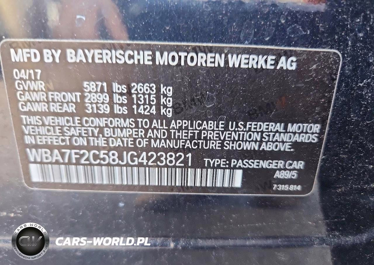 2018 BMW 750 Xi VIN:WBA7F2C58JG423821 - 12