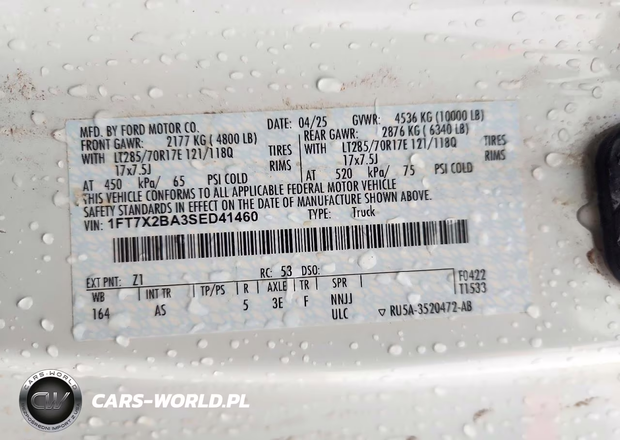 2025 Ford F250 Super Duty VIN:1FT7X2BA3SED41460 - 12