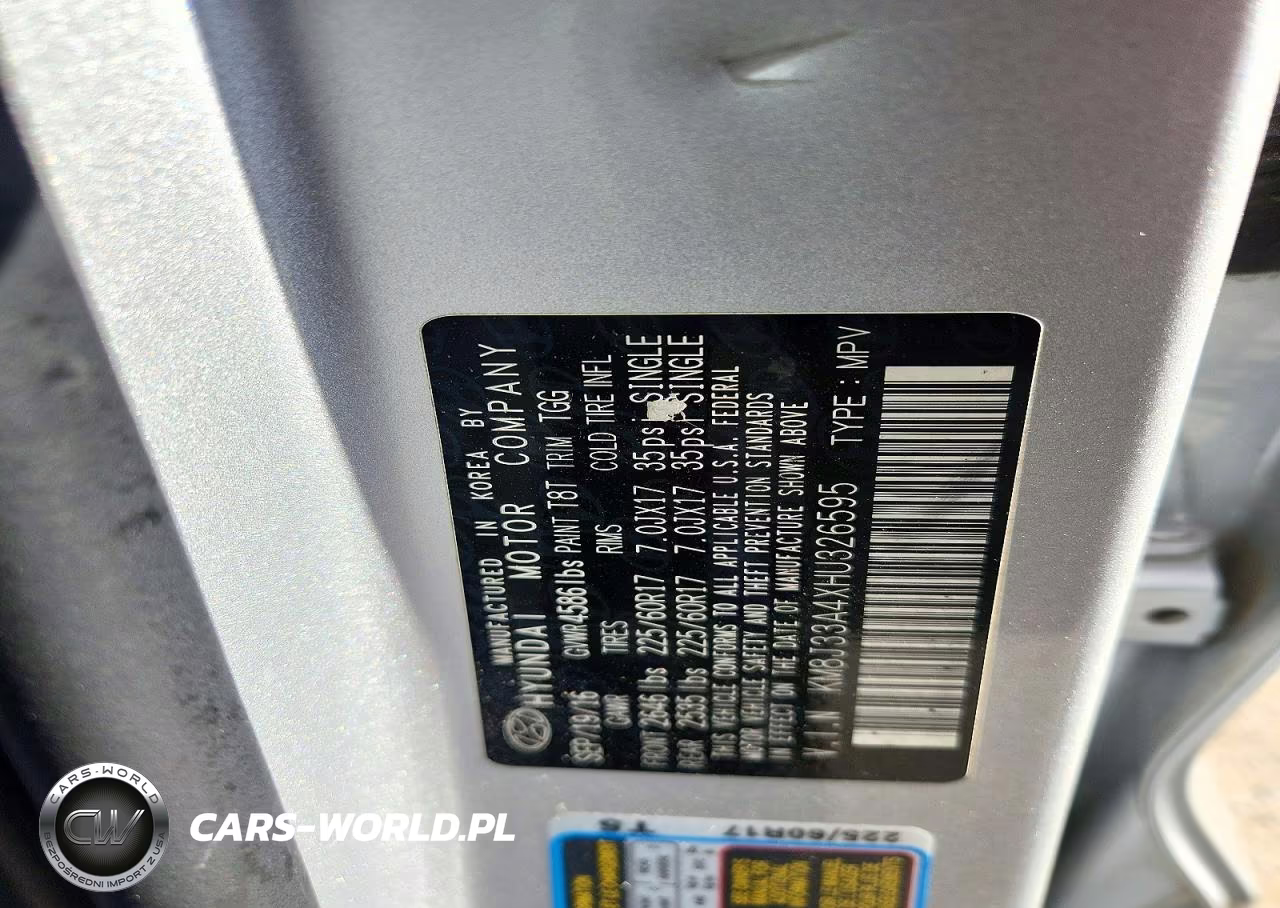 2017 Hyundai Tucson Se VIN:KM8J33A4XHU326595 - 13