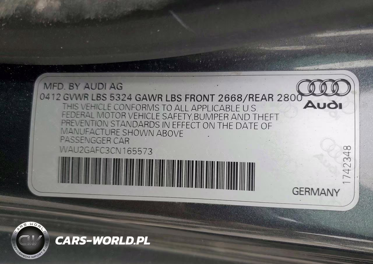 2012 Audi A7 Prestige VIN:WAU2GAFC3CN165573 - 13