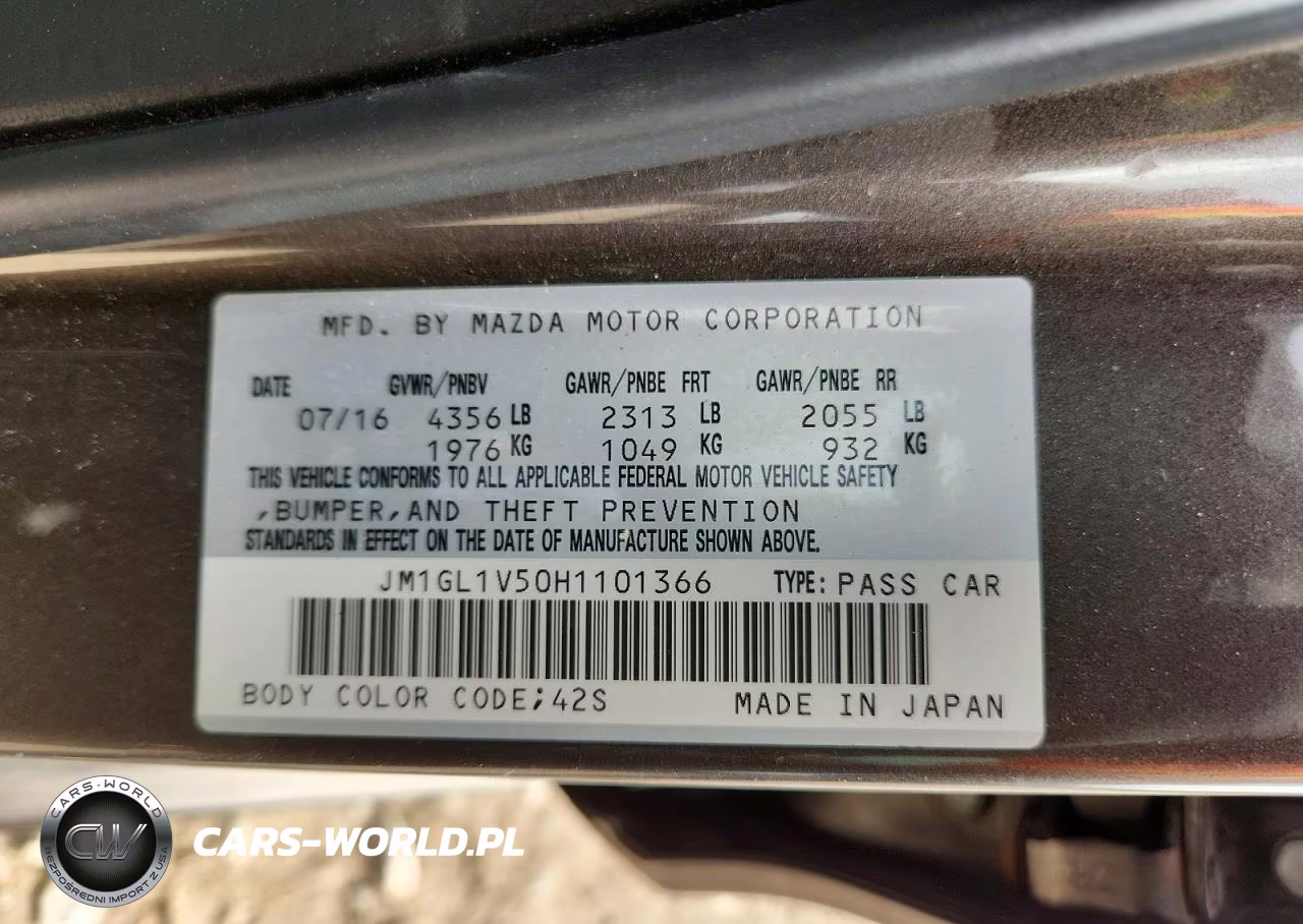2017 Mazda 6 Touring VIN:JM1GL1V50H1101366 - 13