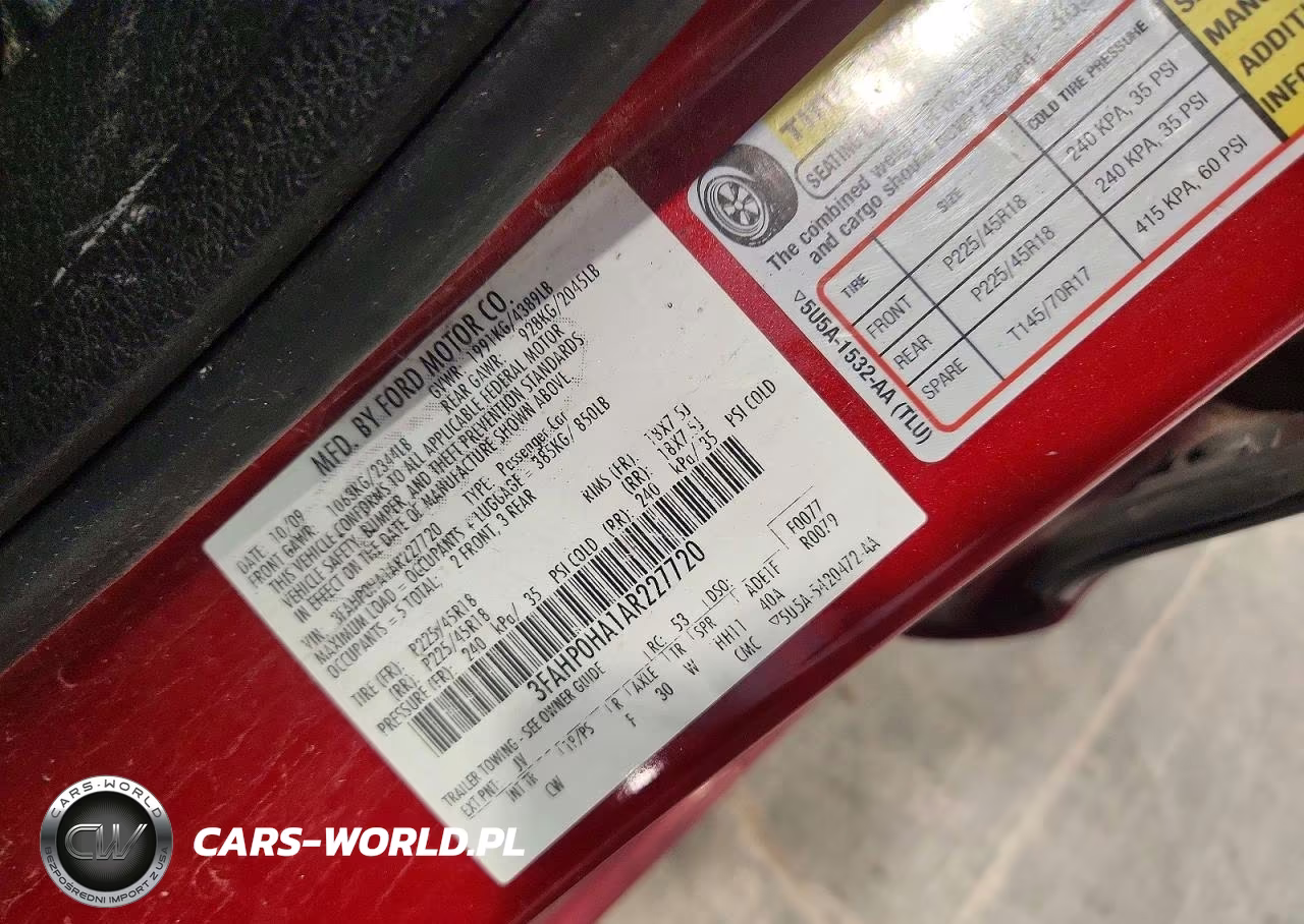 2010 Ford Fusion Se VIN:3FAHP0HA1AR227720 - 12