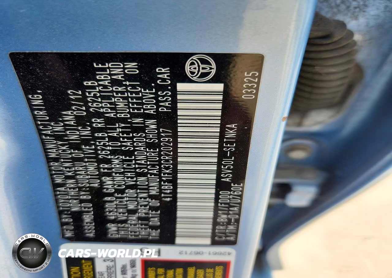 2012 Toyota Camry Le VIN:4T4BF1FK3CR202917 - 12