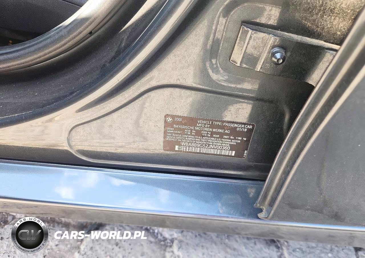 2018 BMW 330 I VIN:WBA8B9G52JNV00360 - 12