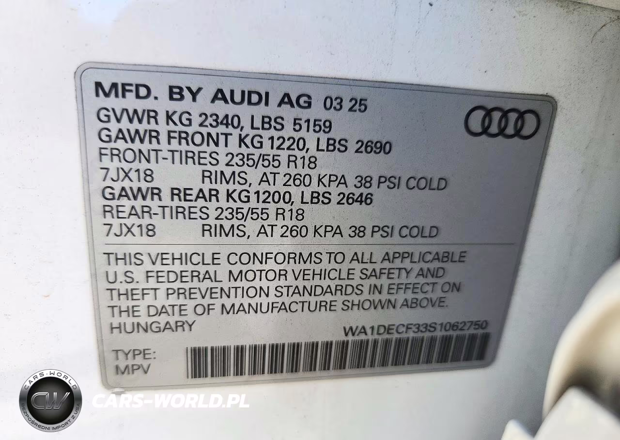 2025 Audi Q3 Premium S Line 45 VIN:WA1DECF33S1062750 - 14