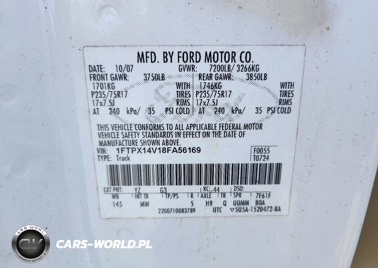 2008 Ford F150 VIN:1FTPX14V18FA56169 - 12