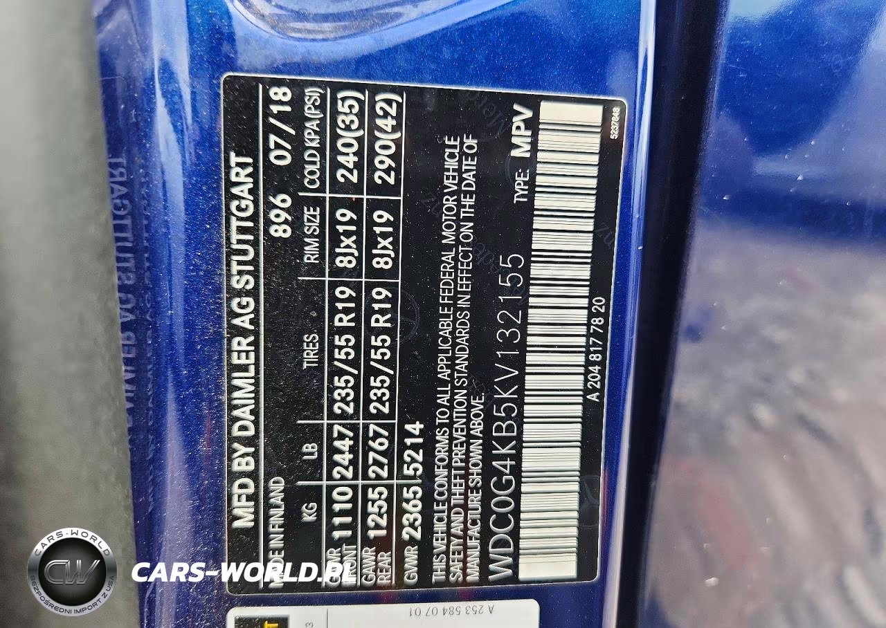 2019 Mercedes-Benz Glc 300 4Matic VIN:WDC0G4KB5KV132155 - 12