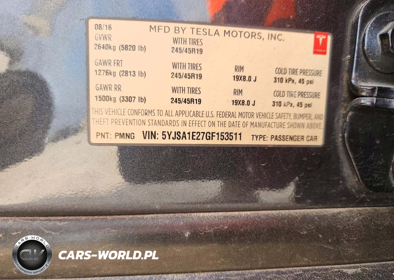 2016 Tesla Model S VIN:5YJSA1E27GF153511 - 12