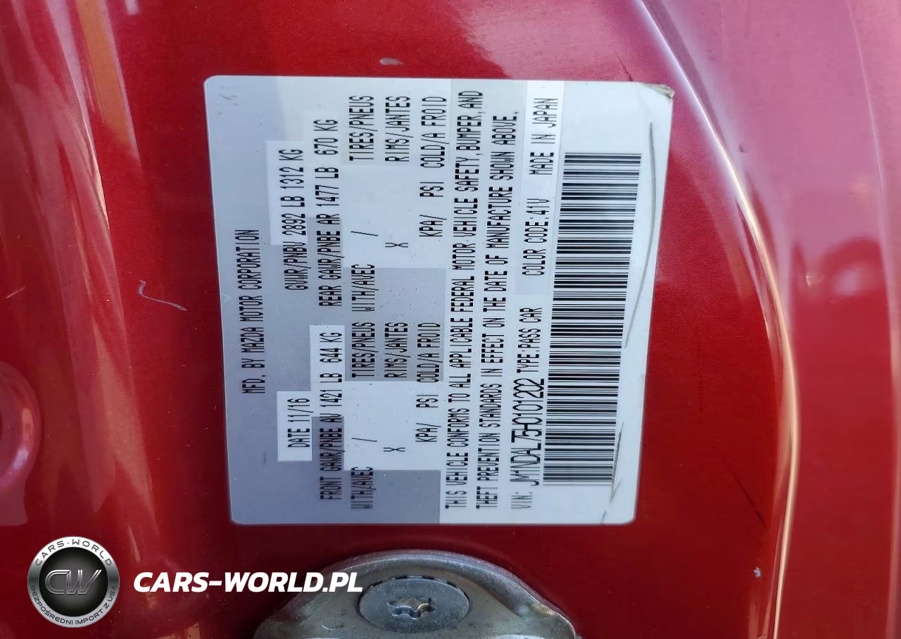2017 Mazda Mx-5 Miata Club VIN:JM1NDAL75H0101202 - 12